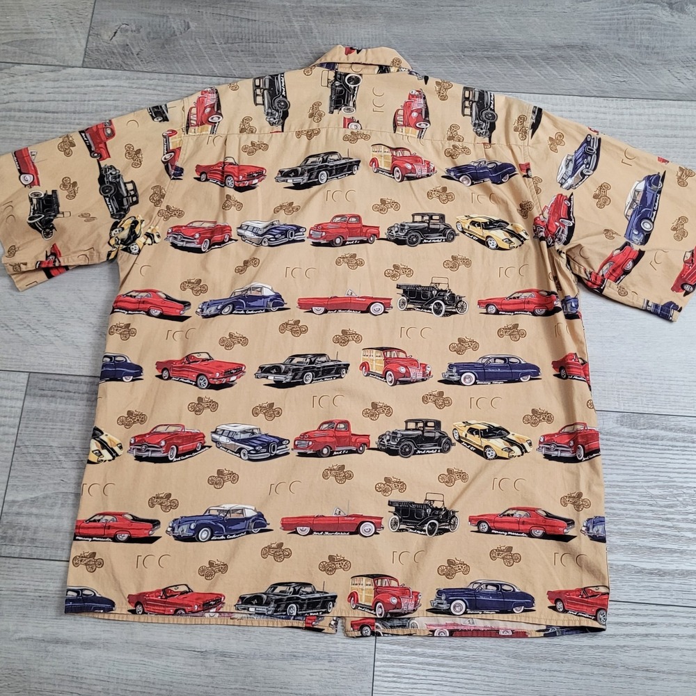 🚗Reyn Spooner Classic Cars Shirt Mens Large Vintage Auto Print Made in Hawaii - Picture 7 of 14